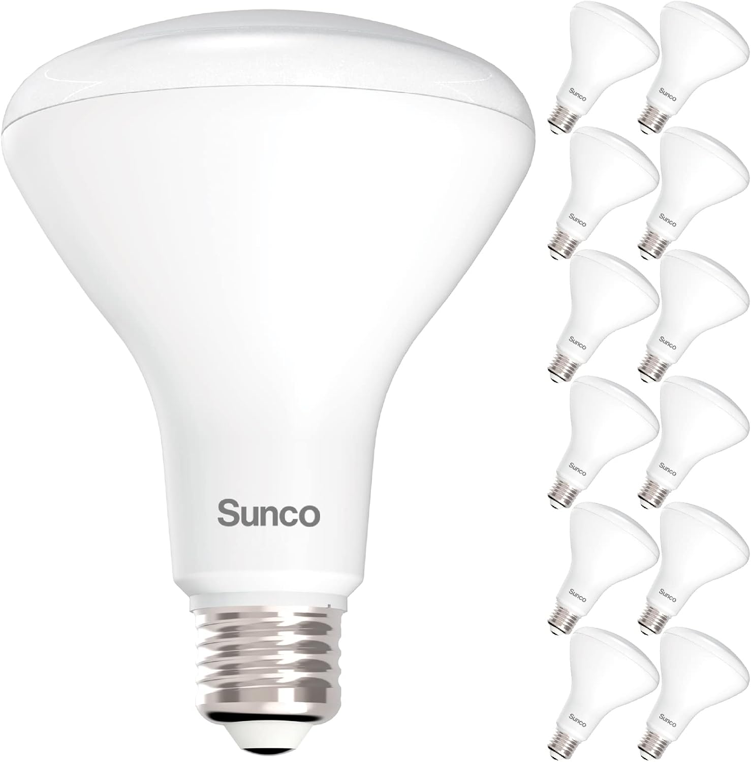 BR30 LED Flood Bulbs, E26 Base, 11W, Daylight, 12 Pieces