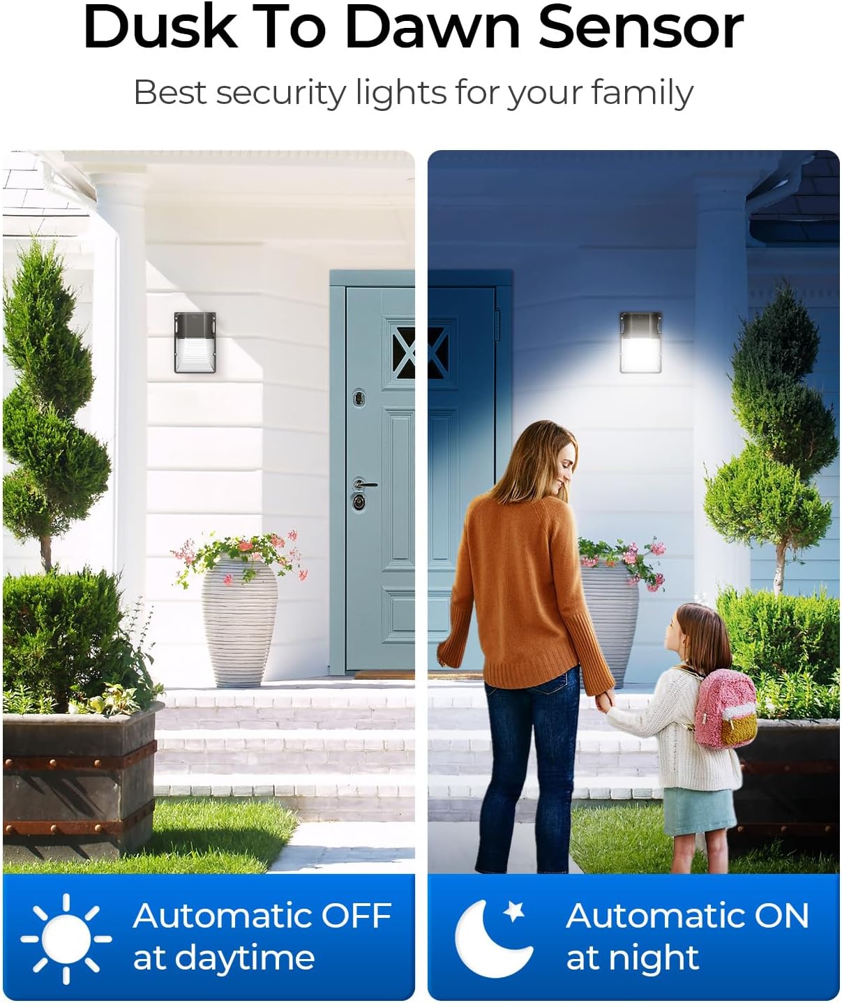 LED Wall Pack Light, 30W, Dusk to Dawn Sensor, 2 Pieces — view 2