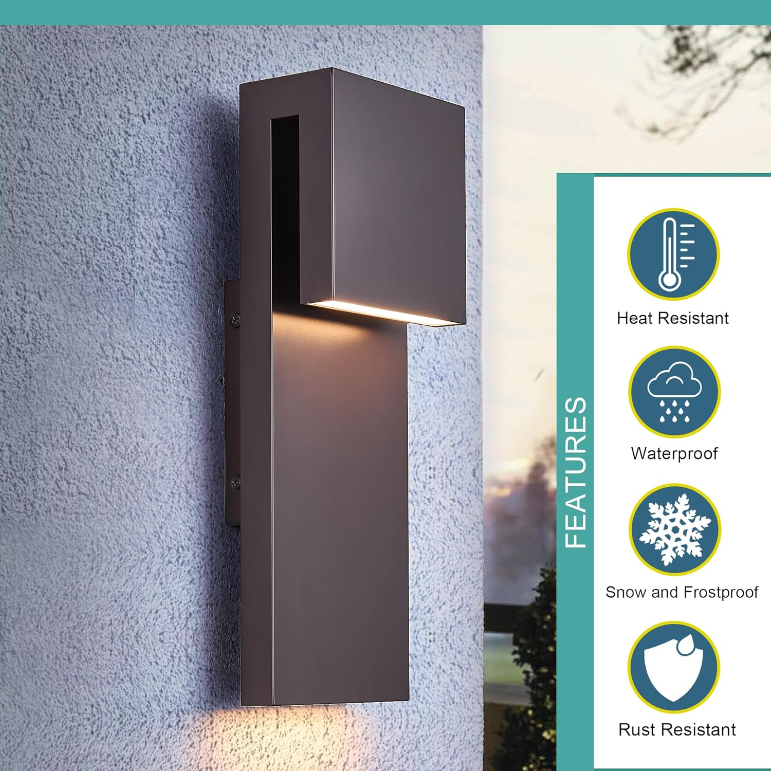 LED Wall Sconce, Up and Down Light, 17W, Bronze — view 2