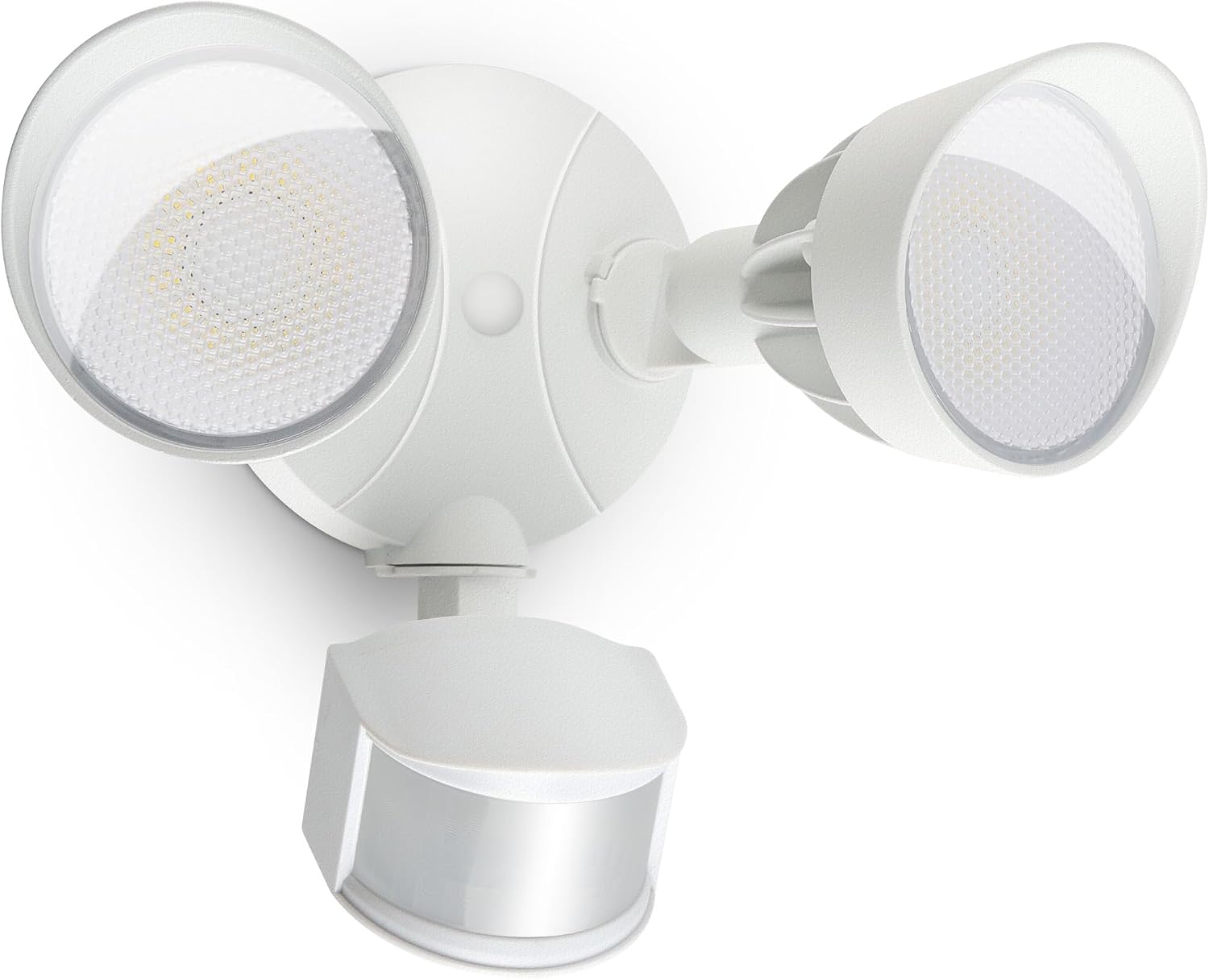 Motion Sensor Flood Light, Dual Head, 45W, White
