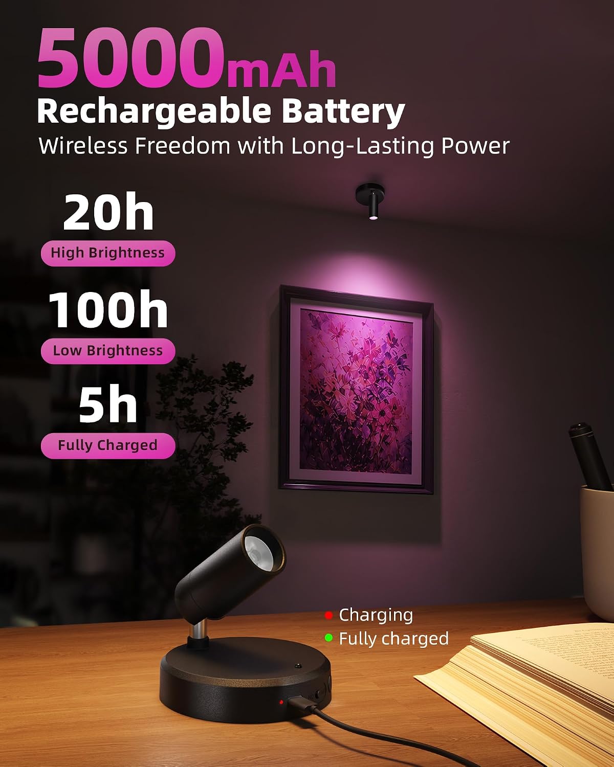 Rechargeable Colour Changing Accent Lights, Magnetic, Wireless — view 2