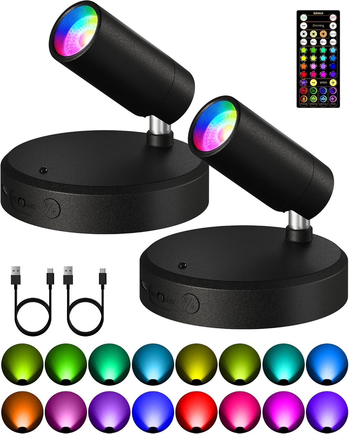 Rechargeable Colour Changing Accent Lights, Magnetic, Wireless